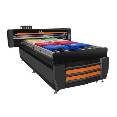 Garment Shops Fast Speed ​​Cycle System Cotton T-shirt Printing Machine Inkjet Printer With 2 Print Head
